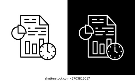 Real-Time Reporting White Icon Set Design