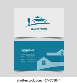 Realtor Business Card Design Template. 