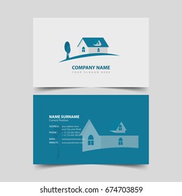 Realtor Business Card Design Template. 