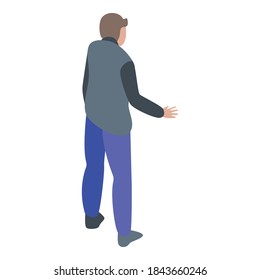 Icono del comprador del realtor. Isométrico del icono del vector del comprador del realtor para el diseño web aislado en fondo blanco