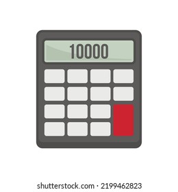 Realtor calculator icon. Flat illustration of realtor calculator vector icon isolated on white background