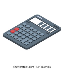 Realtor calculator icon. Isometric of realtor calculator vector icon for web design isolated on white background
