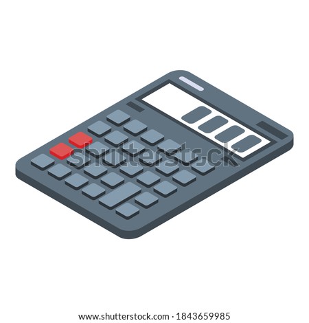 Realtor calculator icon. Isometric of realtor calculator vector icon for web design isolated on white background