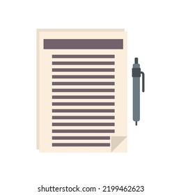 Realtor documents icon. Flat illustration of realtor documents vector icon isolated on white background