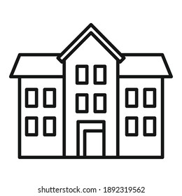 Realtor house icon. Outline realtor house vector icon for web design isolated on white background