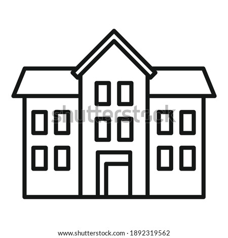Realtor house icon. Outline realtor house vector icon for web design isolated on white background