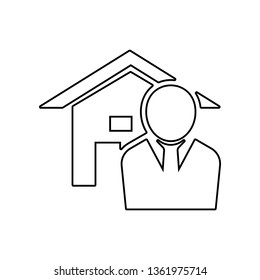 realtor icon. Element of zoo for mobile concept and web apps icon. Outline, thin line icon for website design and development, app development