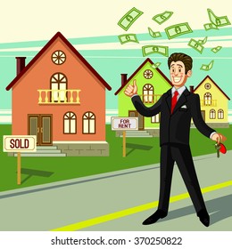 Real Estate Cartoons Rent Images, Stock Photos & Vectors 