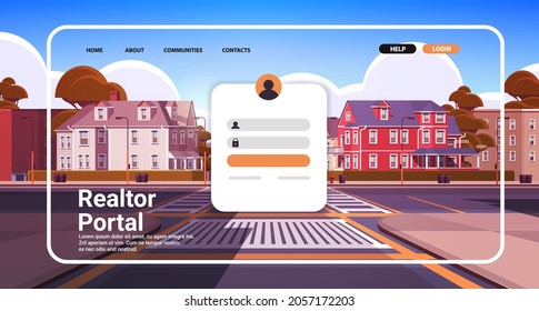 realtor portal website landing page template home agent rent of house property for sale