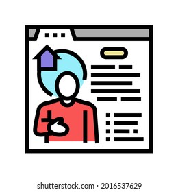 realtor services color icon vector. realtor services sign. isolated symbol illustration
