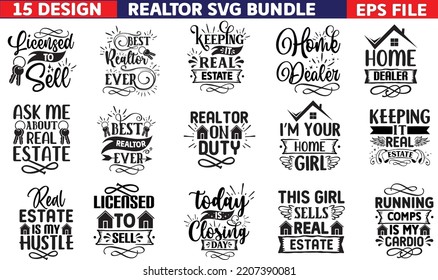 Realtor Svg design, Realtor Svg Bundle, Real Estate Agent Svg Bundle,