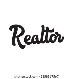 realtor text on white background.