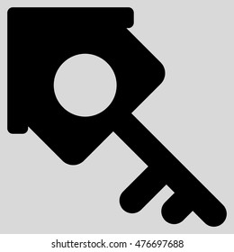 Realty Access icon. Vector style is flat iconic symbol, black color, light gray background.