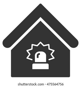 Realty Alarm icon. Vector style is flat iconic symbol, gray color, white background.