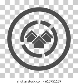 Realty Diagram icon. Vector illustration style is flat iconic symbol, gray color, transparent background. Designed for web and software interfaces.