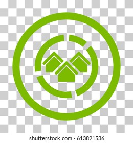 Realty Diagram icon. Vector illustration style is flat iconic symbol, eco green color, transparent background. Designed for web and software interfaces.