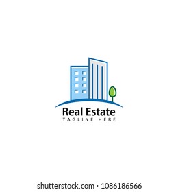 realty estate, apartment, residential property, hotel, real estate logo template design vector