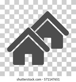 Realty icon. Vector illustration style is flat iconic symbol, gray color, transparent background. Designed for web and software interfaces.