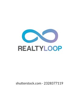 Realty loop logo modern symbols templates