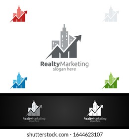 Realty Marketing Financial Advisor Logo Design Template