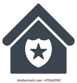 Realty Protection icon. Vector style is flat iconic symbol, smooth blue color, white background.