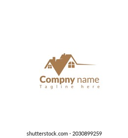 realty rent home logo symbol icon vector template
template