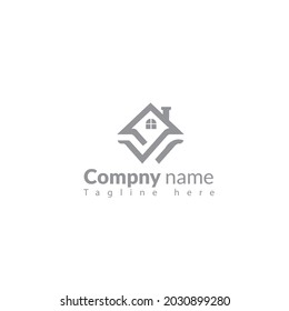 realty rent home logo symbol icon vector template
template