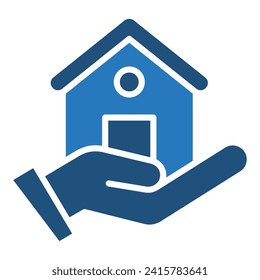 Ilustración vectorial de la línea de icono de Realty Safetation