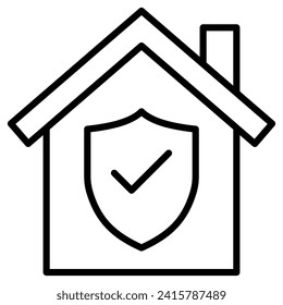 Realty Sentinel icon line vector illustration