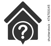 Realty State icon. Vector style is flat iconic symbol, gray color, white background.