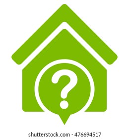 Realty State icon. Vector style is flat iconic symbol, eco green color, white background.