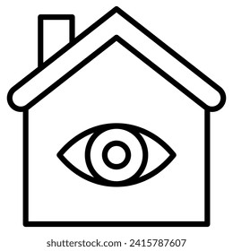 Ilustración vectorial de la línea de iconos de Realty Watcher