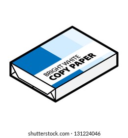 A ream of bright white copier/printer paper.