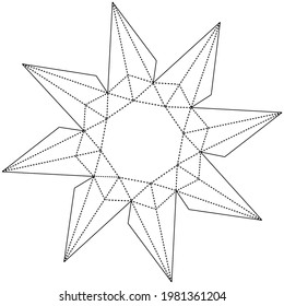 reamer of a diamond for paper cutting. To create shapes from paper, metal, glass. Vector graphics. Resize without loss of quality