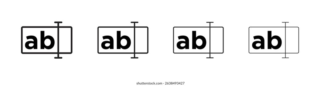 Reaname icon Outline sign symbol set