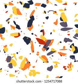 Reapeated geometric vector terrazzo citchen pattern. Abstract trendy flooring