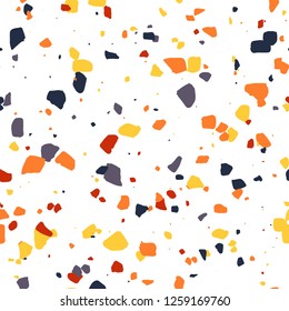 Reapeated geometric vector terrazzo citchen pattern. Abstract trendy flooring