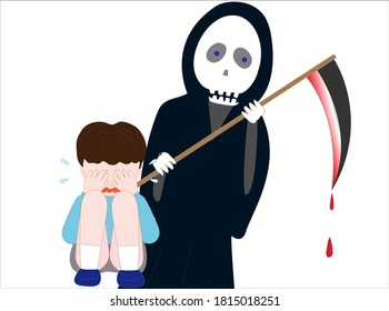 Reaper attacks a child on Halloween day.