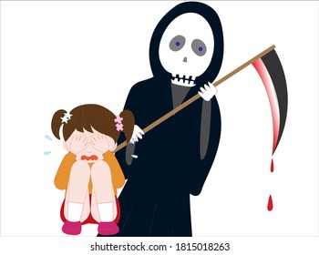 Reaper attacks a child on Halloween day.