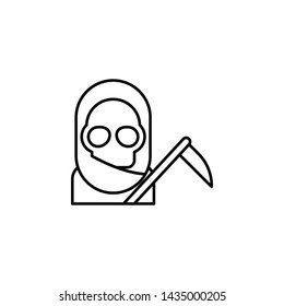 reaper, death outline icon. detailed set of death illustrations icons. can be used for web, logo, mobile app, UI, UX