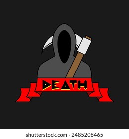 Reaper design vector illustration in black background.