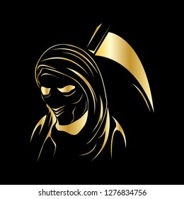 reaper gold vector illustration