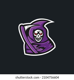 reaper head mascot logo design