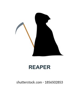 Reaper icon. Simple element from halloween collection. Creative Reaper icon for web design, templates, infographics and more