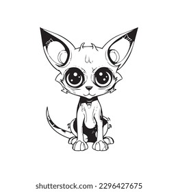 Reaper Jammies cat hybrid black and white vector image