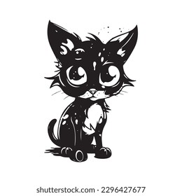 Reaper Jammies cat hybrid black and white vector image