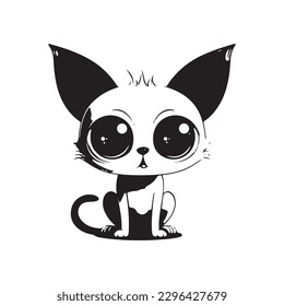 Reaper Jammies cat hybrid black and white vector image