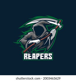 Reaper Logo Esport Template horror ghost evil dark monster