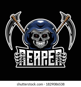 Reaper Logo Mascot Vector Illustration