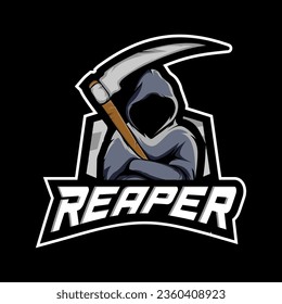 Reaper Mascot Esports Logo Vector Template